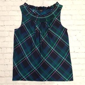 Talbots Silk Plaid Blouse
